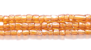 9SC356-TR: CZ Seed Bead 3-cut Trans Luster DK Topaz 9/0-1HK