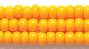 6SB132R: CZ Seed Bead Opaque LT Orange 6/0-6STR