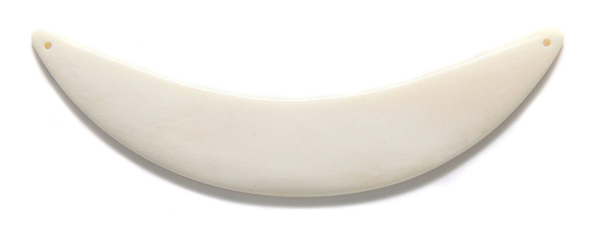 BN375-71: BN375-71 Bone Crescent Moon 2-hole WHT 5inch 1PC