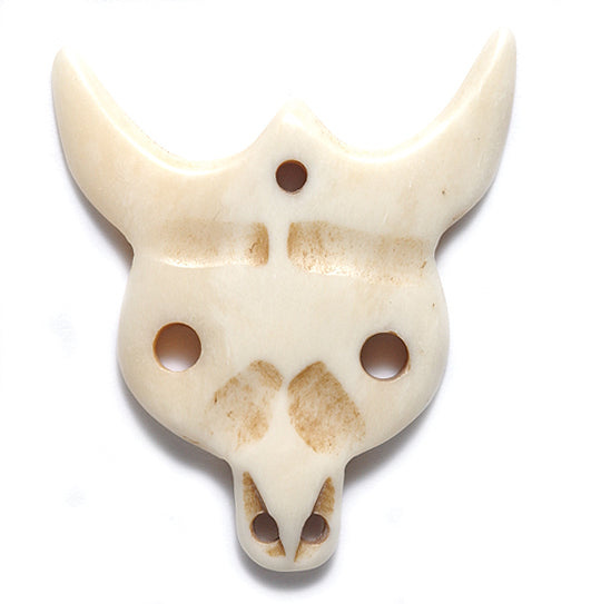 BN375-23: BN375-23 Bone Cow Skull 38x43mm 4PC