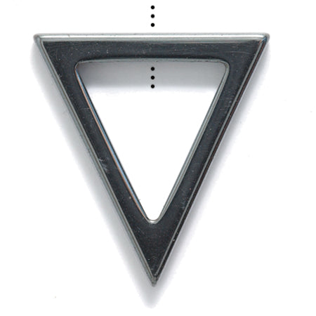 60ST403-TR: Hematite Triangle PNDNT 30x32mm