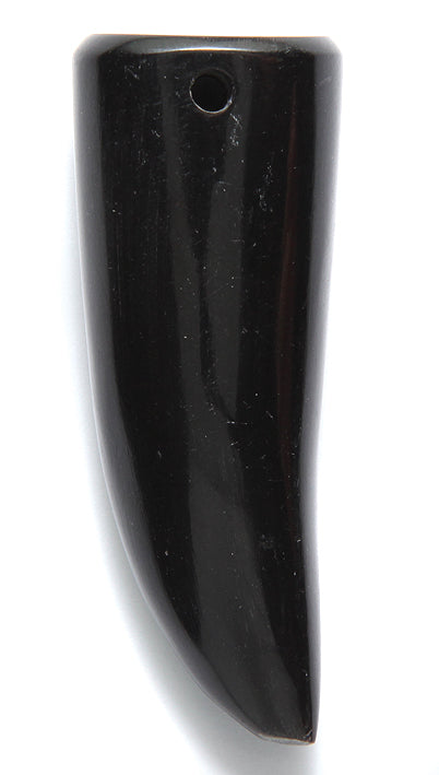 HR120-1B: HR120-1B Buffalo Horn Black Tip 2IN Base Hole 2PC