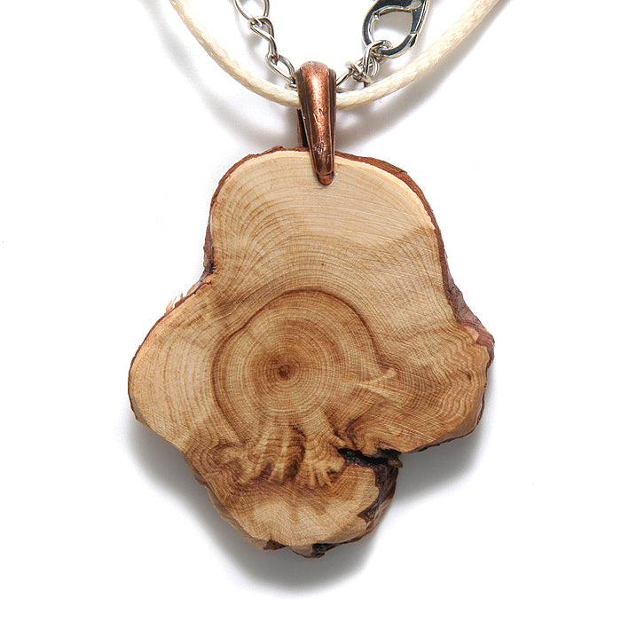 WO102-4: Cedar Burl Wood Pendant 43mm 1 Piece