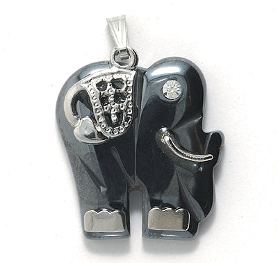 60ST403-LE: Hematite Large Elephant 22mm