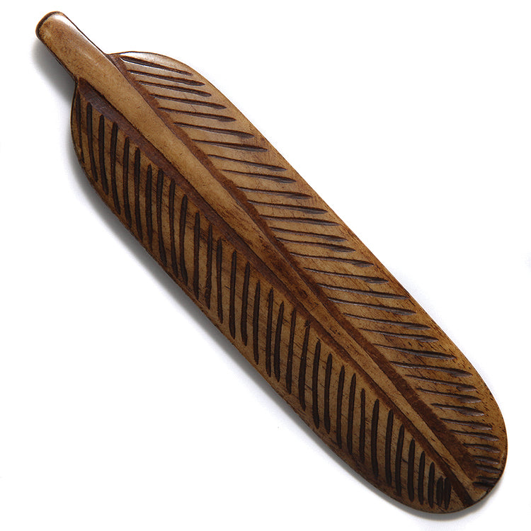 BN325-B: BN325-B Bone Feather BRWN 34x120mm 1PC