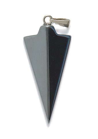 60ST403-A: Hematite Arrowhead PNDNT Bail 30mm