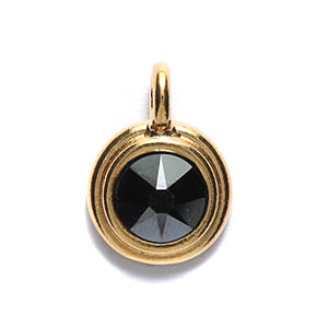 TC6750-14: Charm Ss34 Hematite Stepped GLD