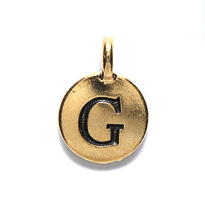 TC240-GG: Charm Letter G Ant GLD 11.5x16mm