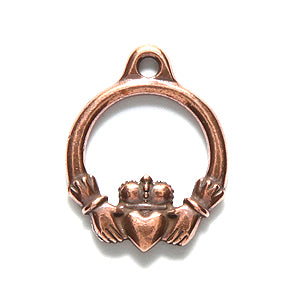 TC2387-AC: Charm Claddagh Ant CPPR 19mm