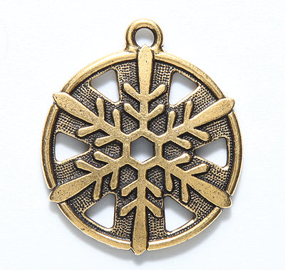 TC2371-AG: Snowflake 25.5mm Ant GLD