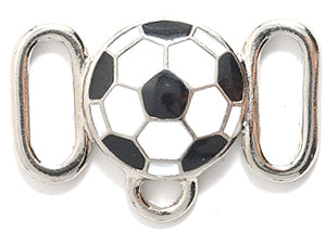 PW9867-ES: Limited Shoe Charm Soccer Ball Silver 24mm-1PC