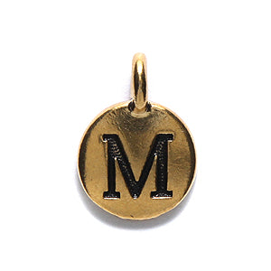 TC240-MG: Charm Letter M Ant GLD 11.5x16mm