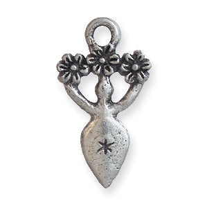 PW9094-S: Charm Goddess Of Nature Ant Pewter 12x22mm 1PC