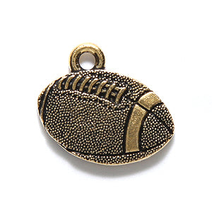 TC2461-AG: Charm Football 15x18mm Ant GLD