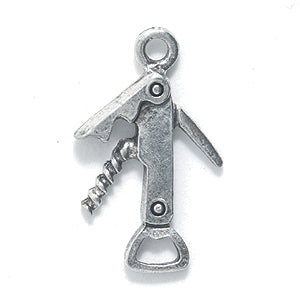 PW9264-S: Charm Corkscrew Bottle Opener Ant Pewter 14x22m 1PC