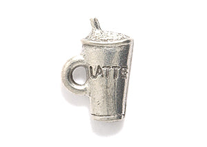 PW9074-S: Charm Latte Mug Ant Pewter 9x14mm 1PC