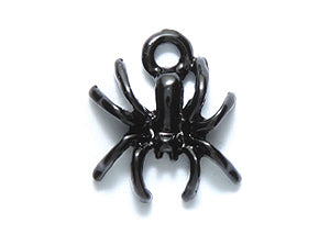 PW9864-EB: Charm Spider Black Epoxy 12x14mm-1PC