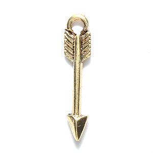 PW6376-AG: Charm Arrow 23mm Ant Gold - 1PC