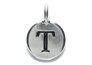 TC240-TS: Charm Letter T Ant SIL 11.5x16mm