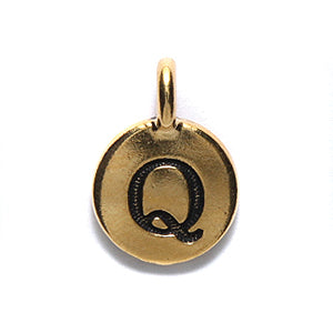 TC240-QG: Charm Letter Q Ant GLD 11.5x16mm