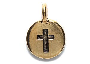 TC2406-AG: Charm Cross 11.5x16mm Ant GLD