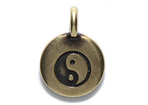 TC2405-AB: Charm Yin Yang 11.5x16mm Ant Brass