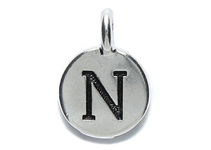 TC240-NS: Charm Letter N Ant SIL 11.5x16mm