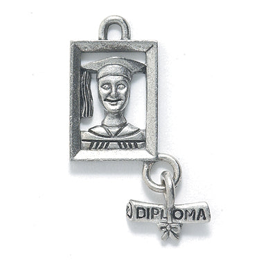 PW9261-S: Limited Charm Grad Picture Diploma Silver-1PC