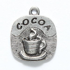 PW6354-S: Charm Square Cocoa 20mm Ant Pewter 1PC