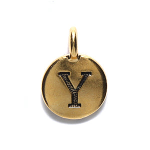 TC240-YG: Charm Letter Y Ant GLD 11.5x16mm