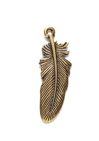 TC2045-AG: Charm Feather 29mm Ant GLD