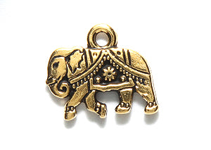 TC2176-AG: Charm Gita Elephant 12mm Ant GLD