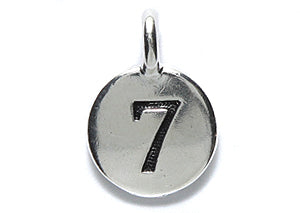 TC2437-AS: Charm Number 7 Ant SIL 11.5x16mm