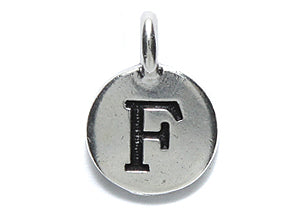 TC240-FS: Charm Letter F Ant SIL 11.5x16mm