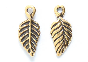 TC2178-AG: Charm Birch Leaf Ant GLD 15mm