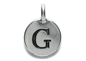 TC240-GS: Charm Letter G Ant SIL 11.5x16mm