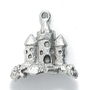 PW9226-S: Charm Sand Castle Ant Pewter 20x20mm 1PC