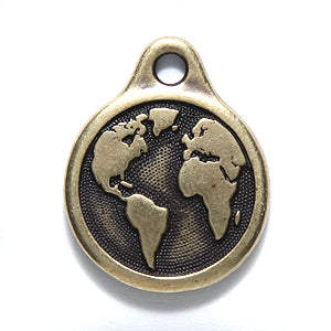 TC2409-AB: Earth Charm 17x20mm Ant Brass