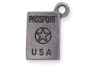 PW9040-S: Charm Passport Ant Pewter 12x16mm 1PC