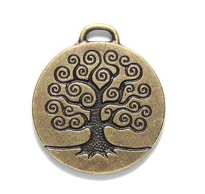 TC2304-AB: Tree Of Life 26mm Ant Brass