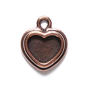 TC2467-AC: Stepped 10mm Heart Bezel Ant CPPR