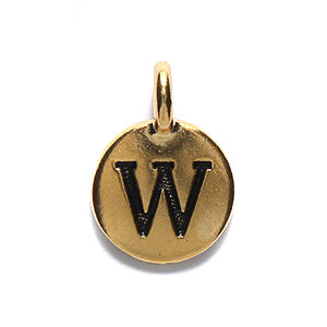 TC240-WG: Charm Letter W Ant GLD 11.5x16mm