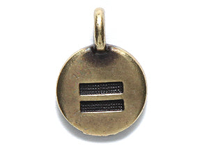 TC2402-AB: Charm Equality Ant Brass 11.5x16mm