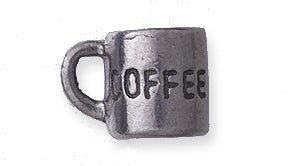 PW9096-S: Charm Half Cup Coffee Ant Pewter 10x13mm 1PC