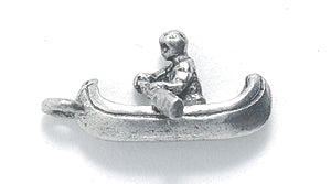 PW9258-S: Charm Canoe Ant Pewter 9x19mm 1PC