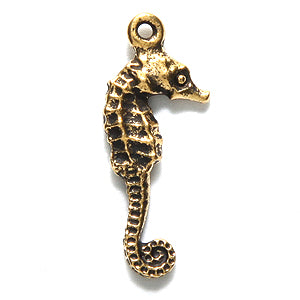 TC2236-AG: Charm Seahorse 24mm Ant GLD