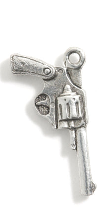 PW9250-S: Charm Pistol Ant Pewter 14x27mm 1PC