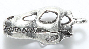 PW6360-S: Charm Dinosaur Skull Silver 9x25mm-1PC