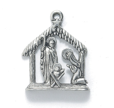 PW9310-S: Charm Nativity Scene Silver 20x26mm-1PC