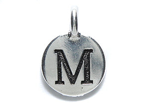 TC240-MS: Charm Letter M Ant SIL 11.5x16mm